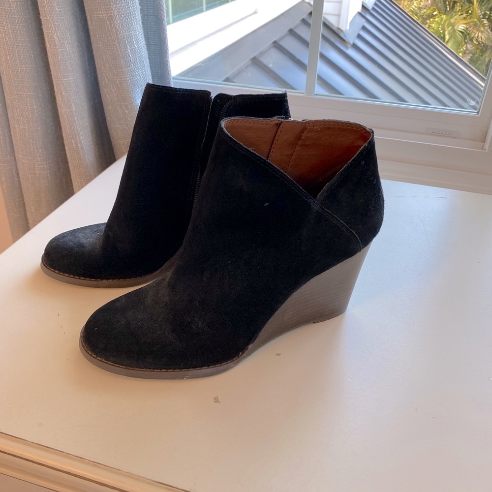 Lucky Brand wedge ankle boots NWOT